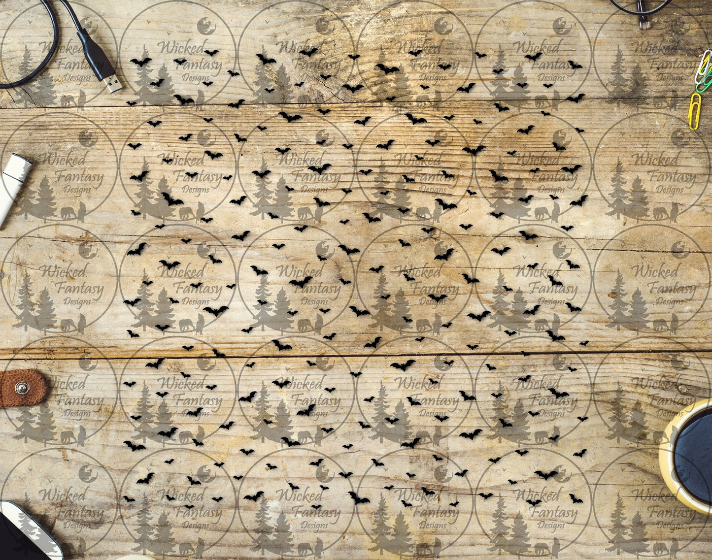 UVDTF Small Bat Silhouettes Filler Element Sheet