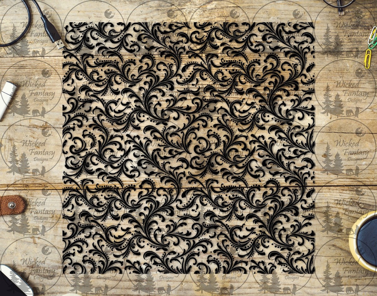 UVDTF Small Tooled Flourish 20oz 30oz 10"x10"