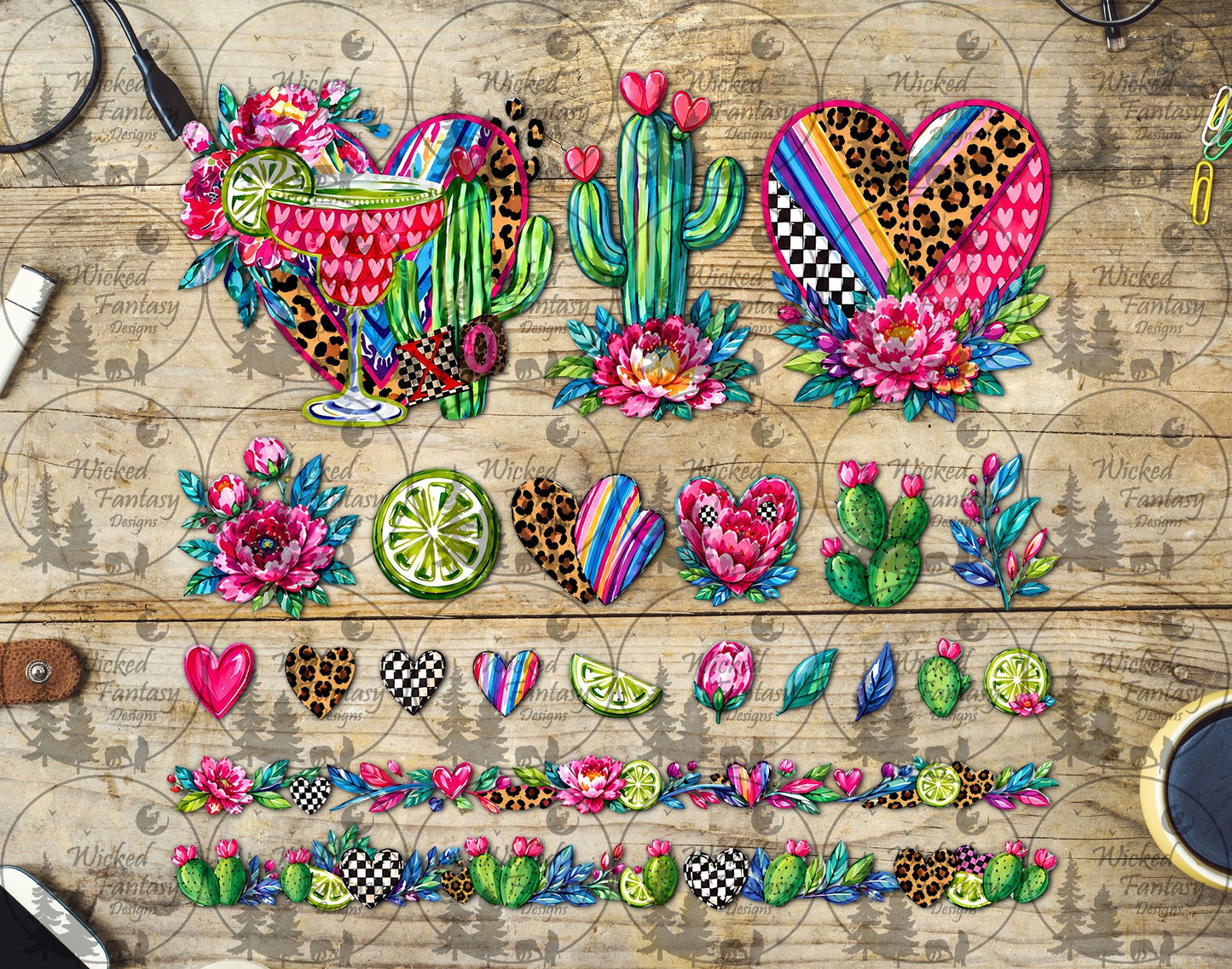 UVDTF Leopard Margaritas Multimedia Element Sheet