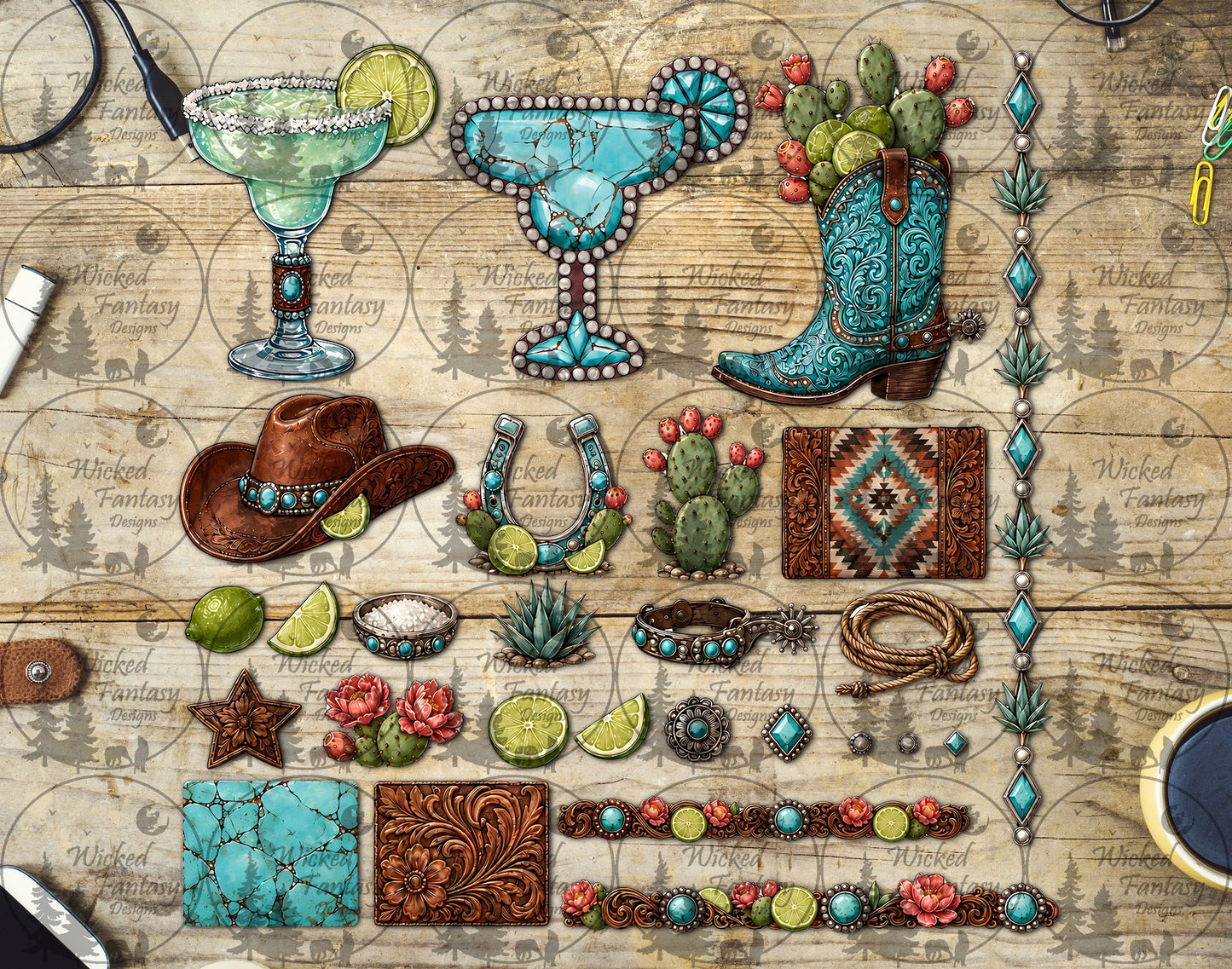 UVDTF Western Margaritas Multimedia Element Sheet