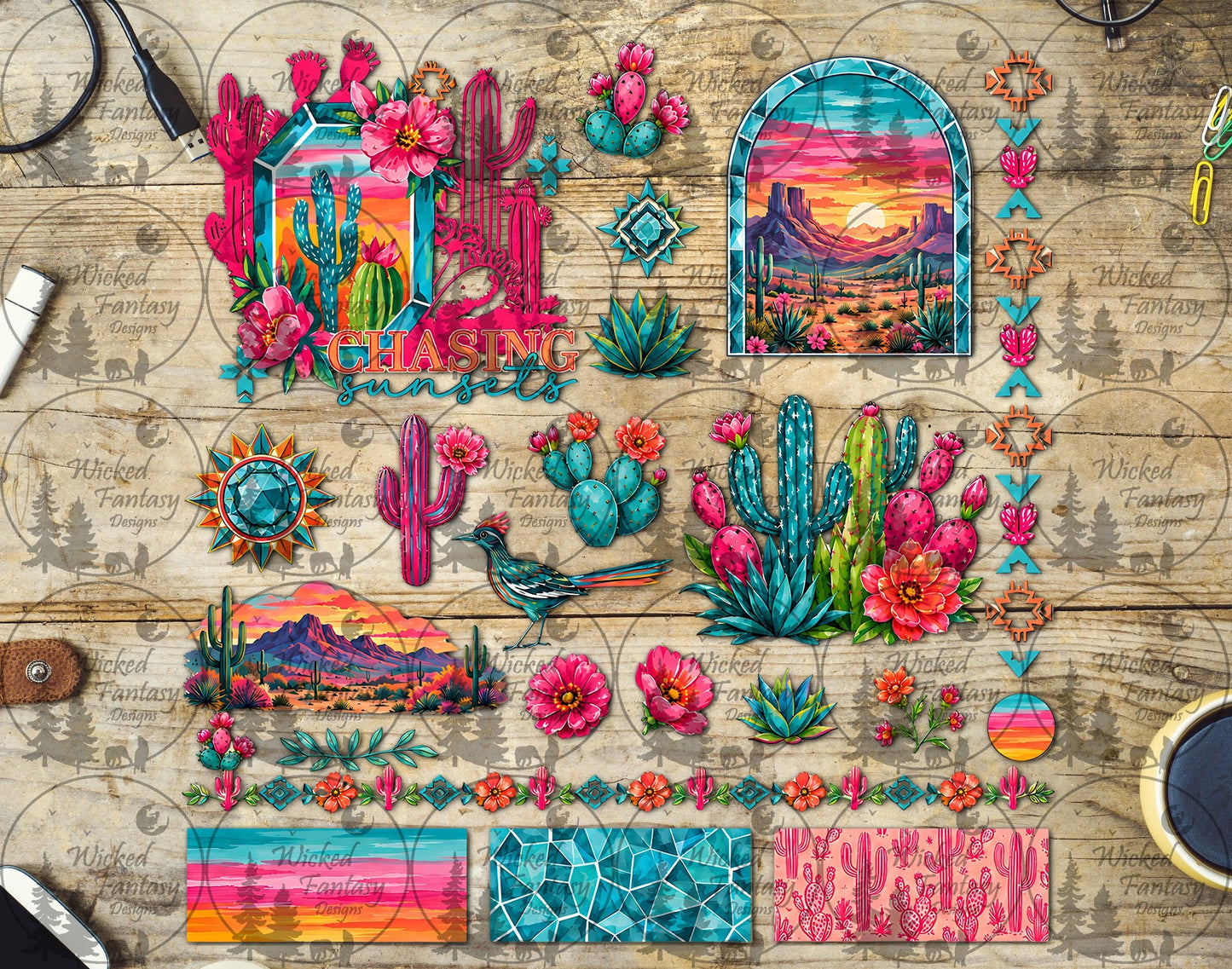 UVDTF Chasing Sunsets Multimedia Element Sheet