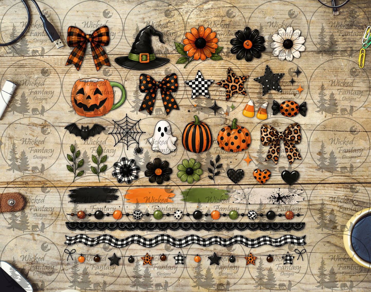 UVDTF Cute Halloween Filler Element Sheet