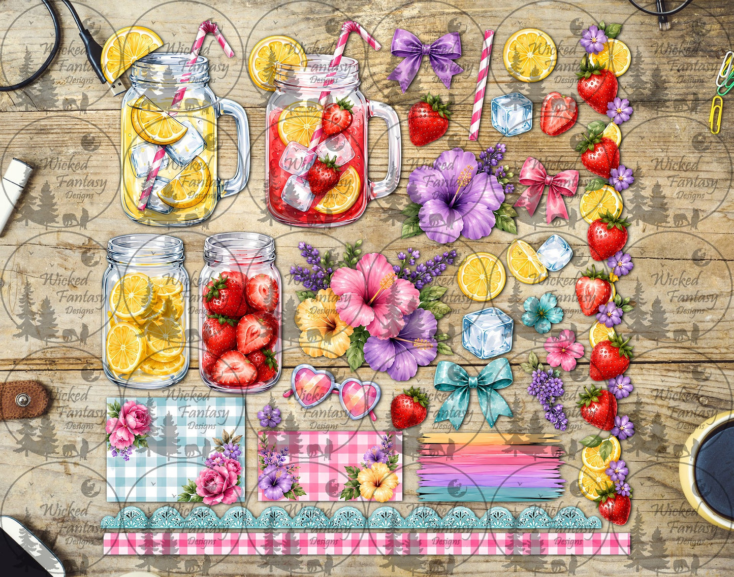 UVDTF Strawberry Lemonade Element Sheet