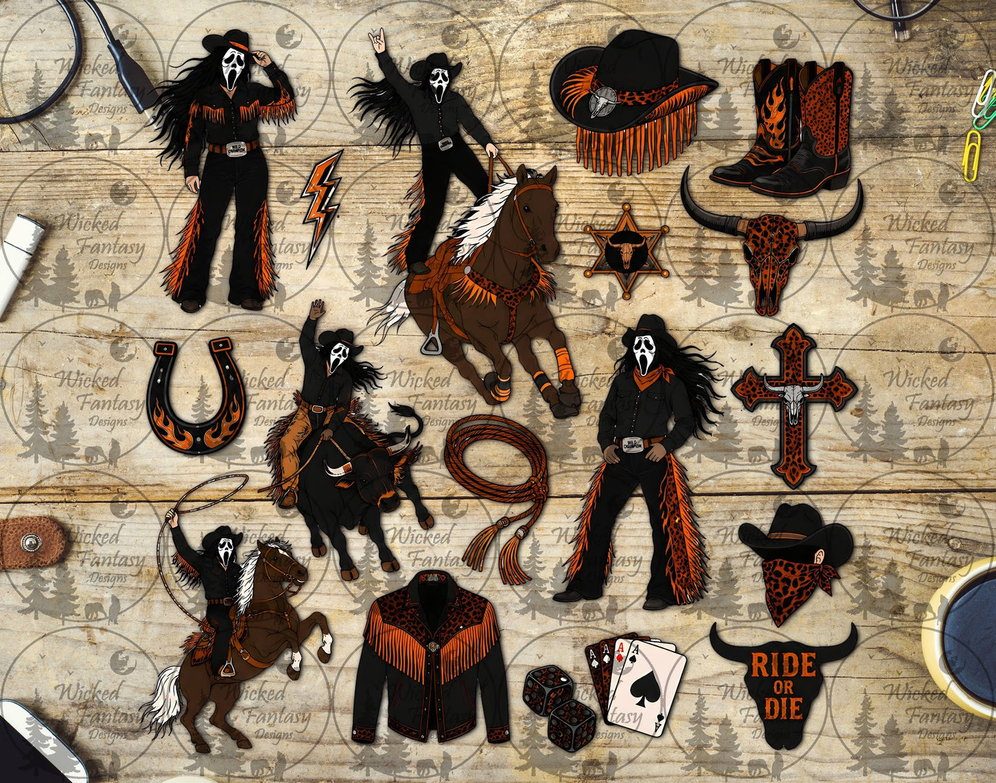 UVDTF Spooky Rodeo Queen Element Sheet=