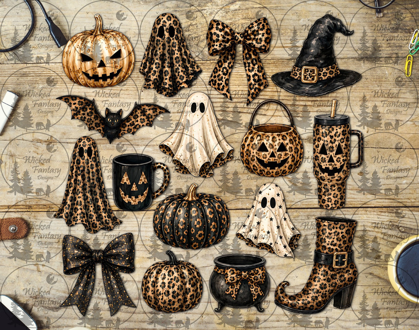 UVDTF Leopard Halloween Element Sheet