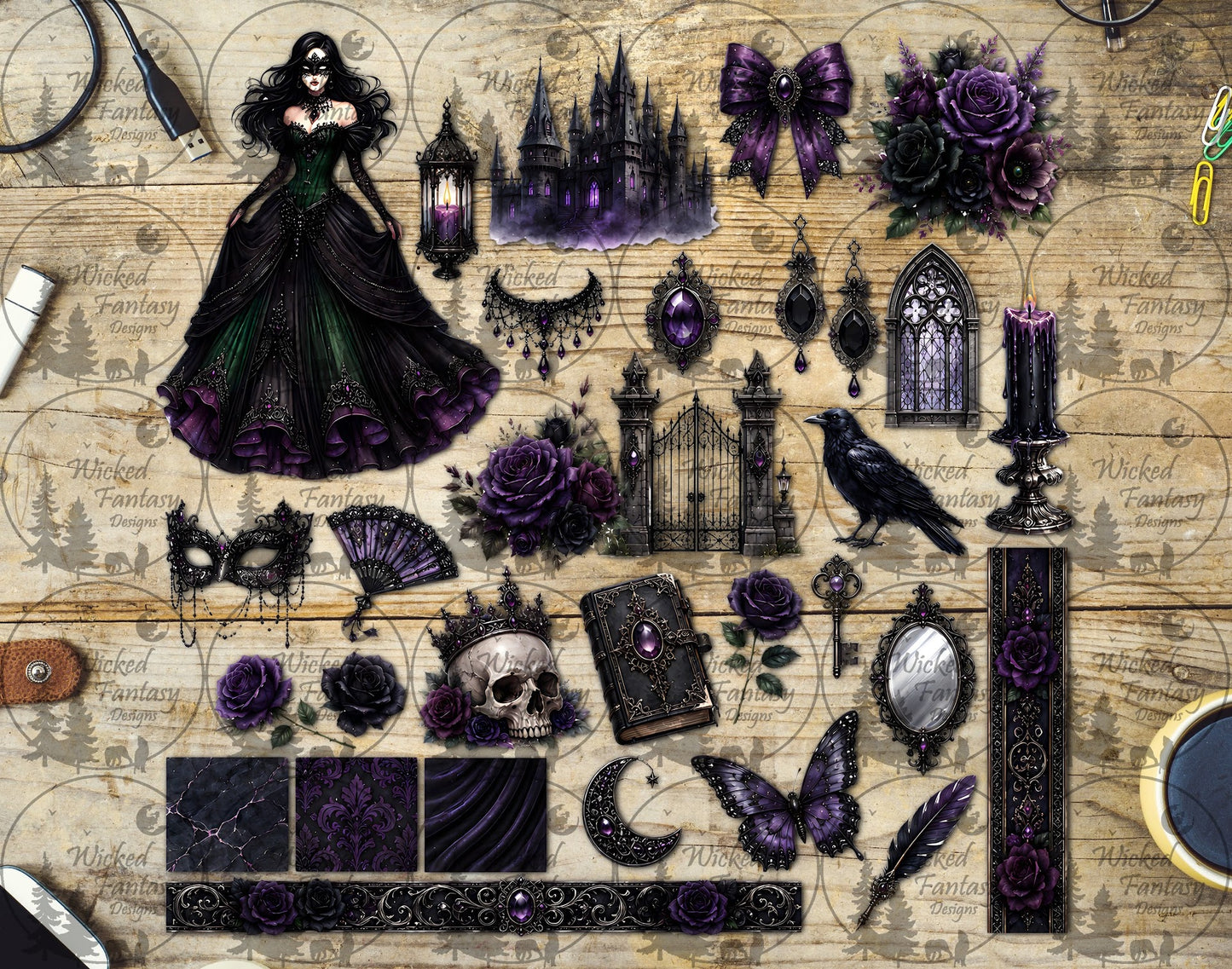 UVDTF Violet Gothic Princess Element Sheet