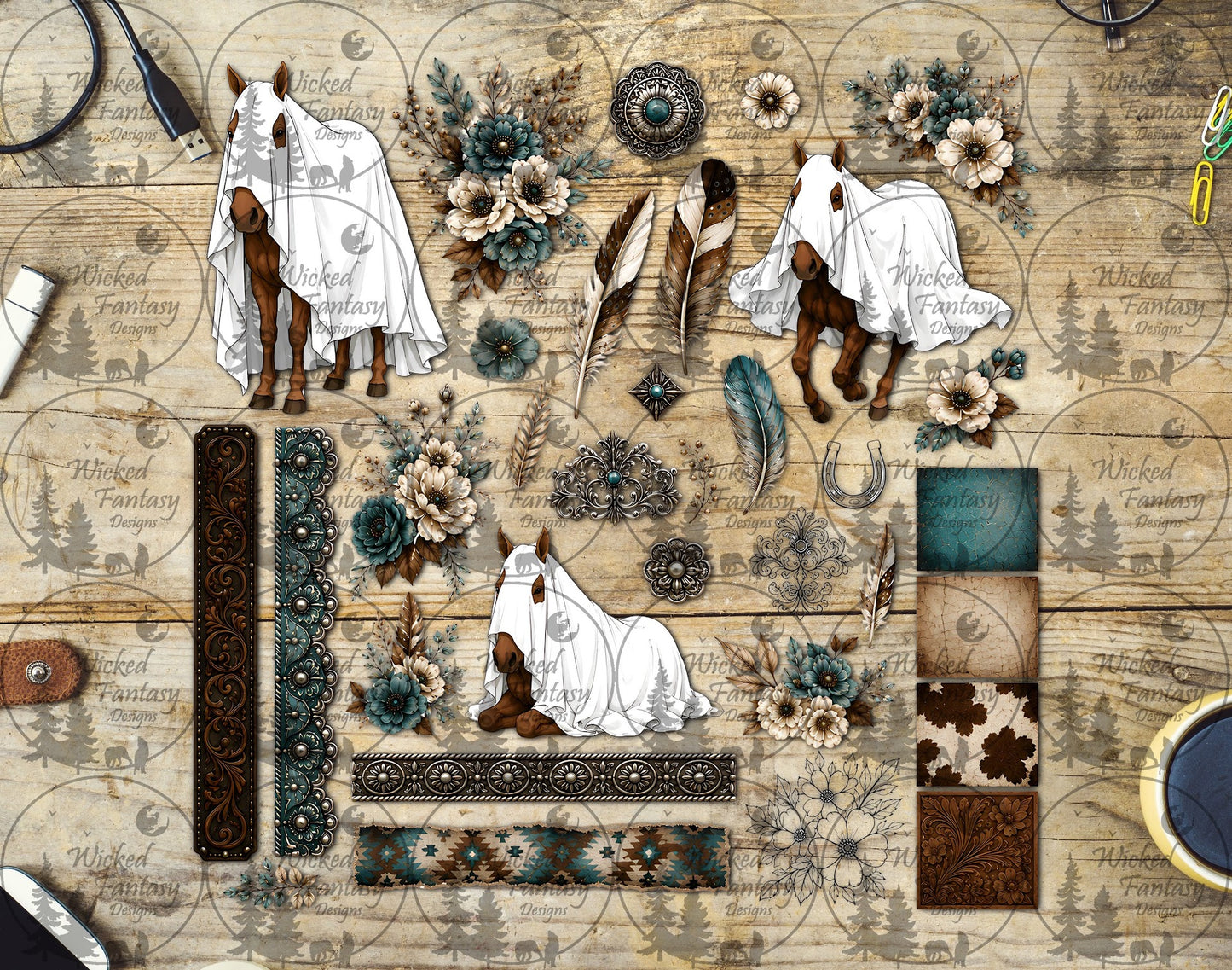 UVDTF Sheet Ghost Horse Multimedia Element Sheet