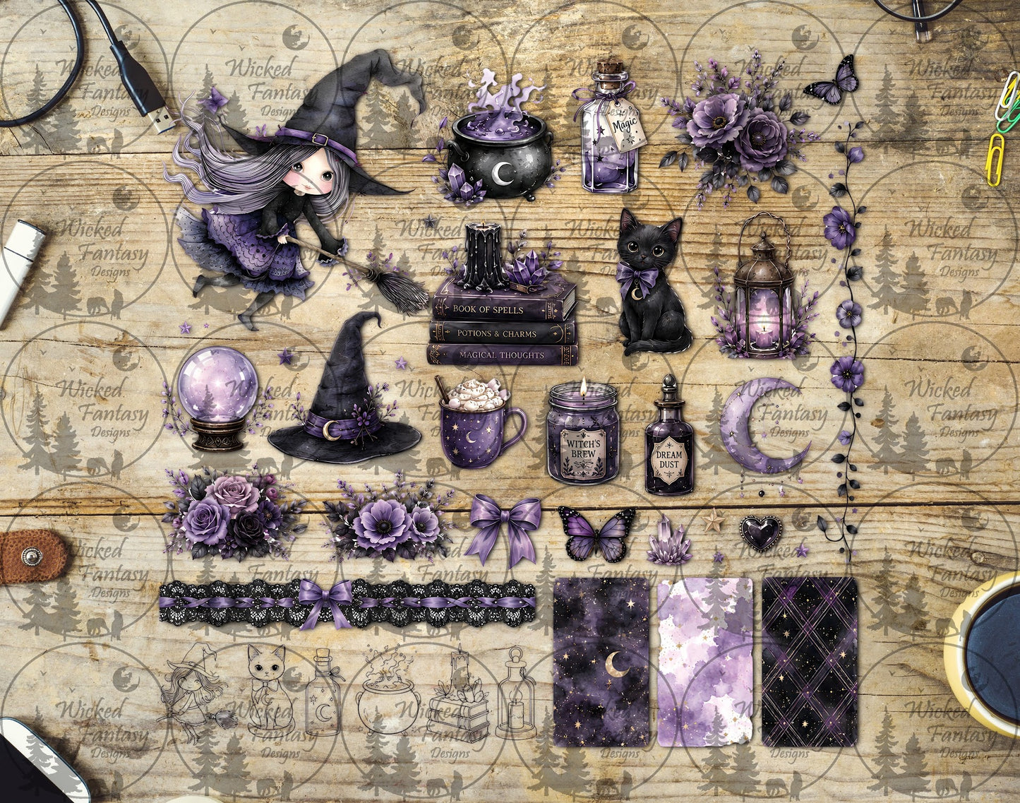 UVDTF Amethyst Witch Multimedia Element Sheet