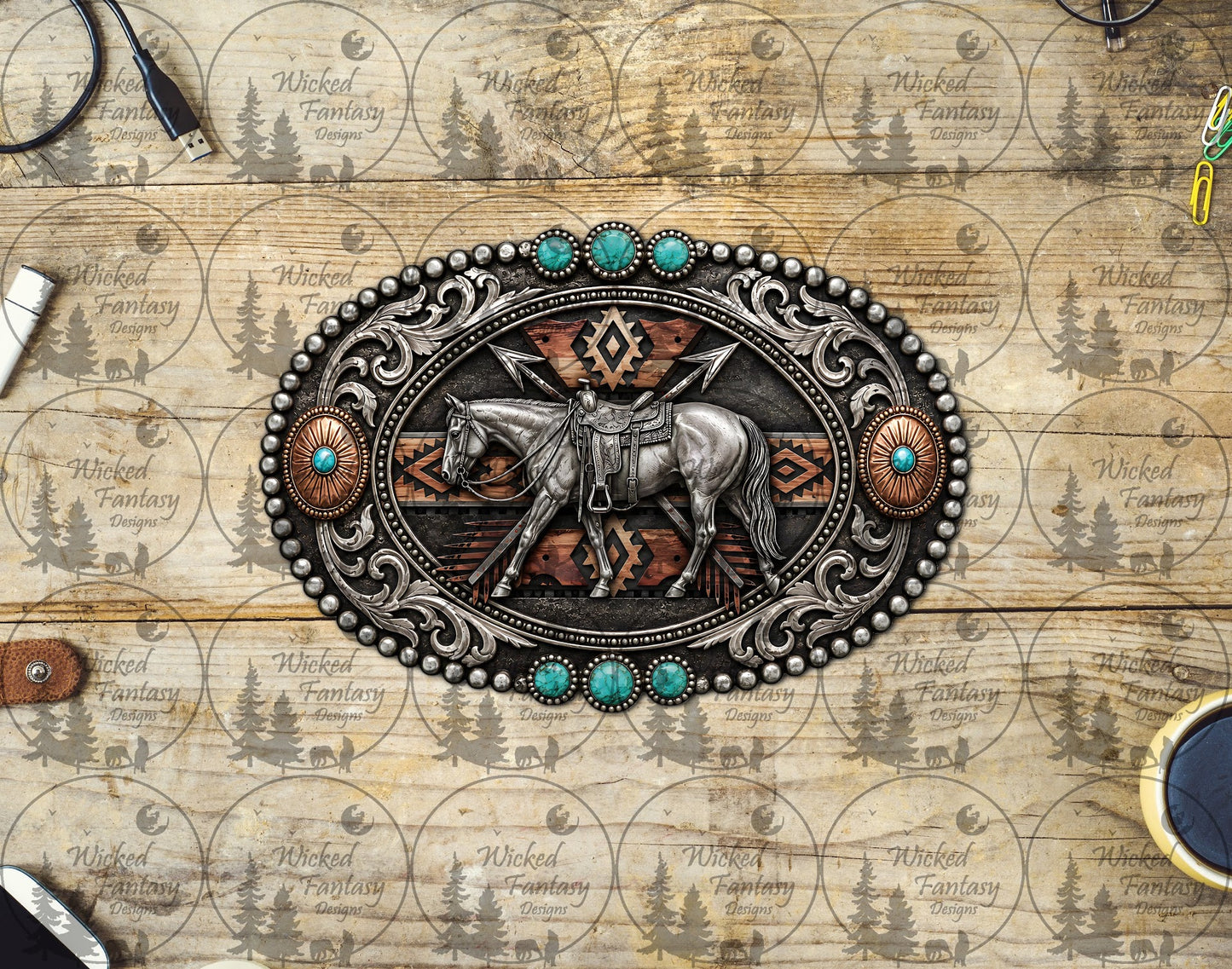 UVDTF Western Horse Buckle
