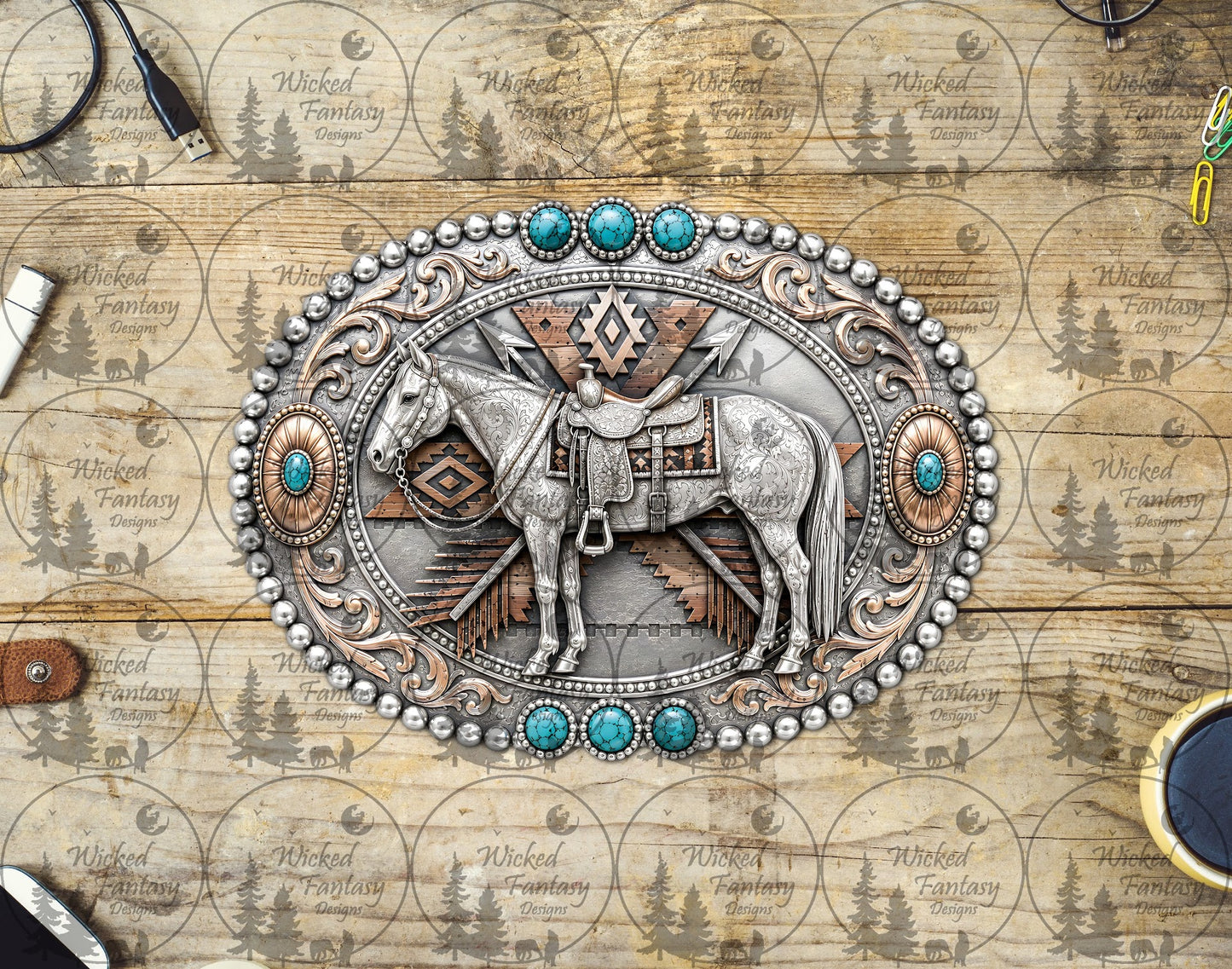 UVDTF Ranch Horse Buckle