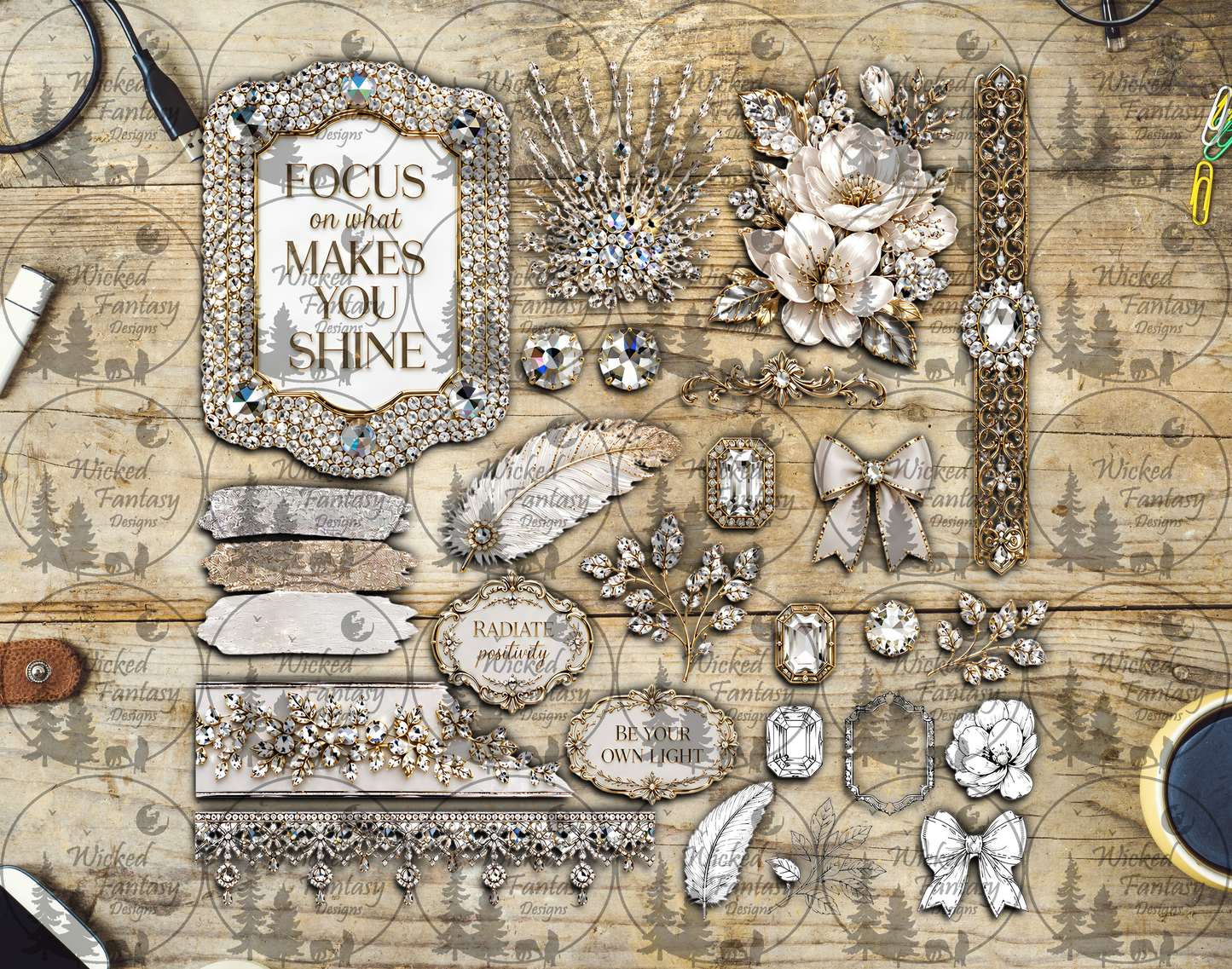 UVDTF Focus on What Makes You Shine Multimedia Element Sheet