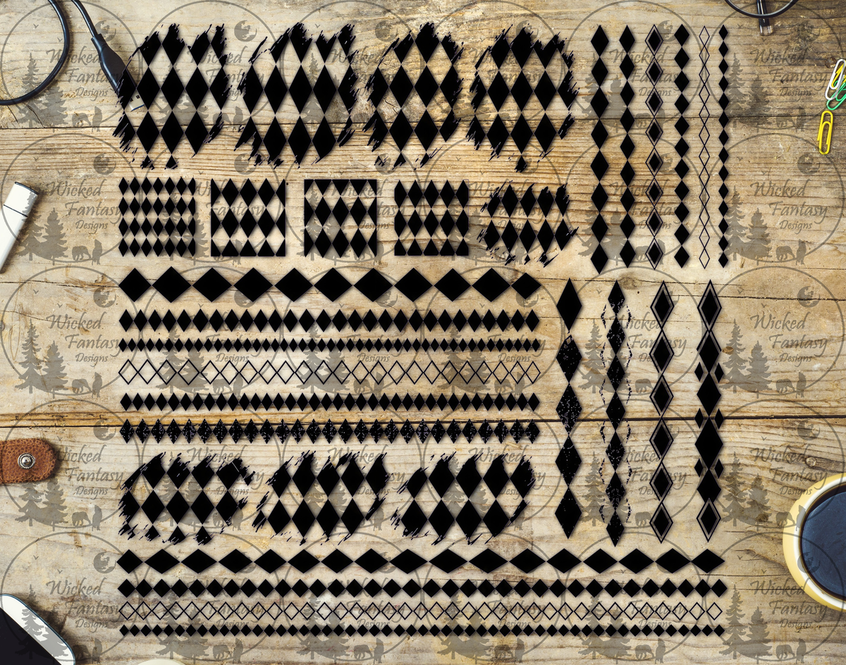 UVDTF Diamond Pattern Element Sheet