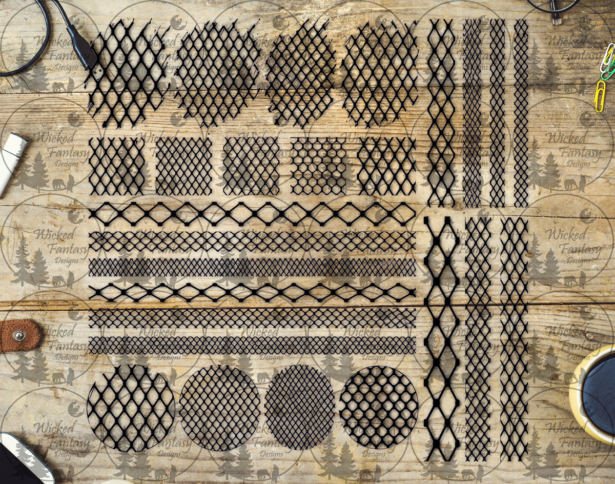 UVDTF Fish Net Pattern Element Sheet