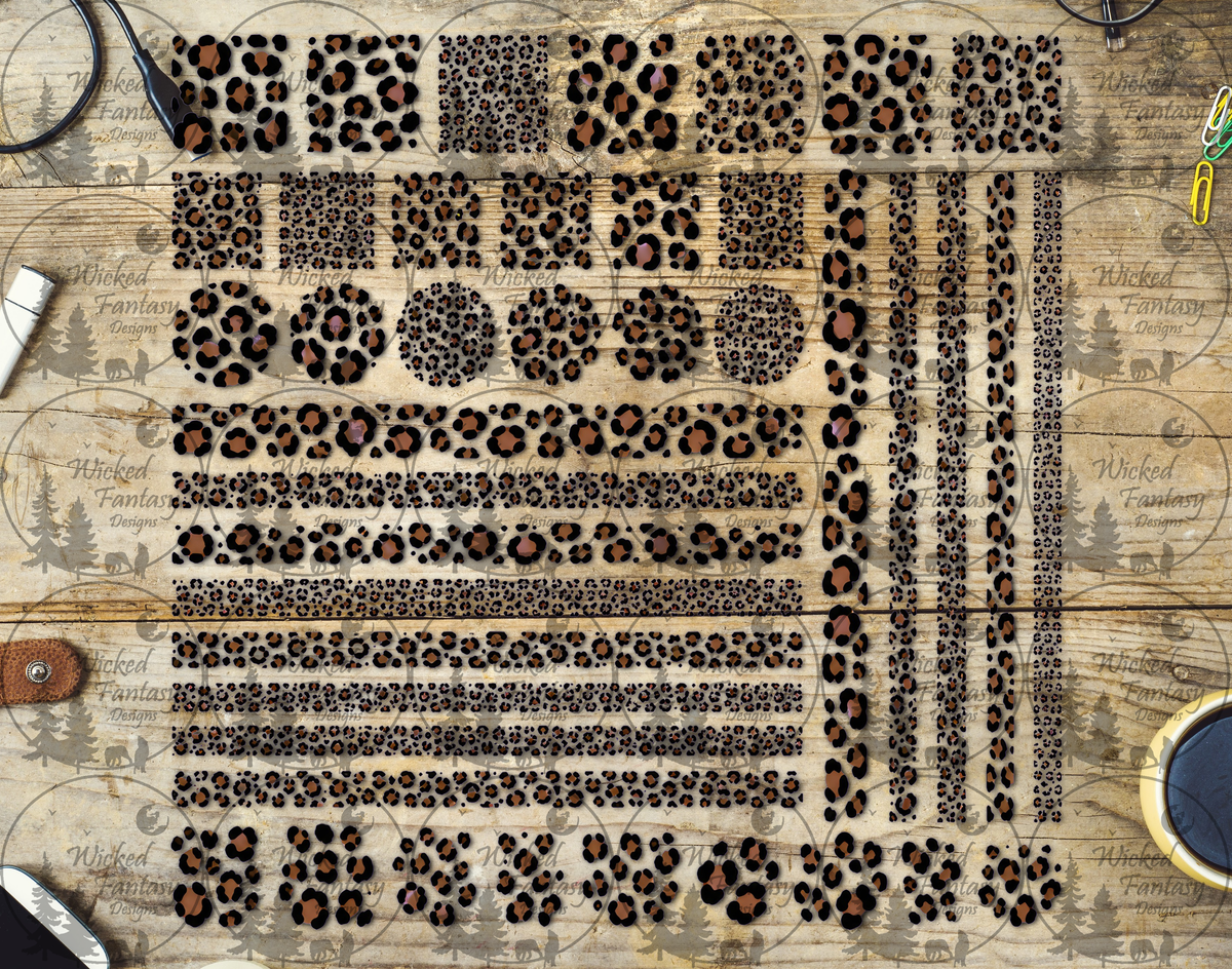 UVDTF Leopard Print Pattern Element Sheet