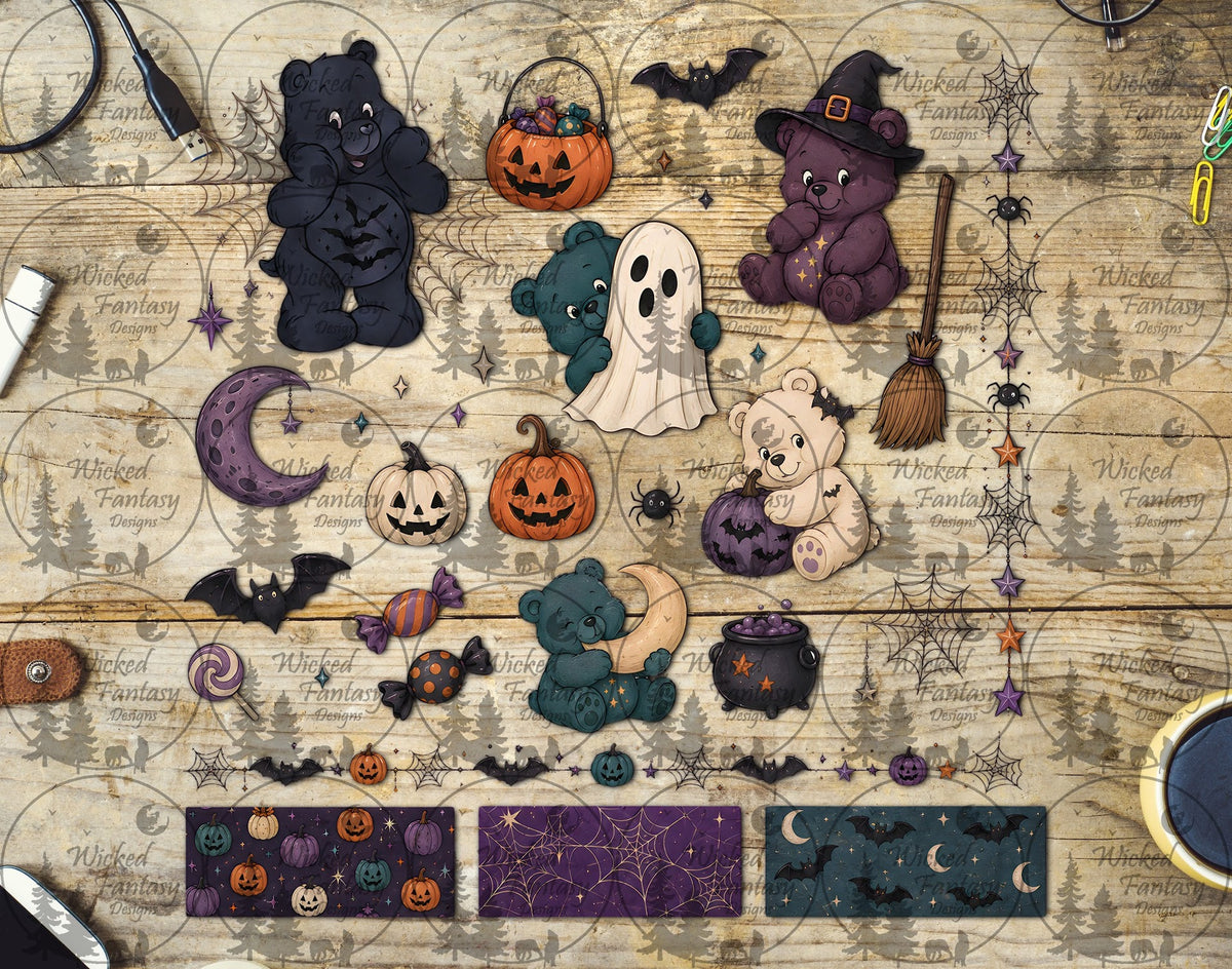 UVDTF Halloween Bears Multimedia Element Sheet