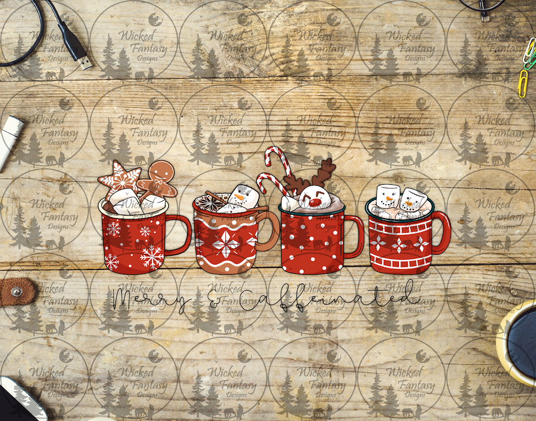 UVDTF Merry & Caffinated 16oz 40oz