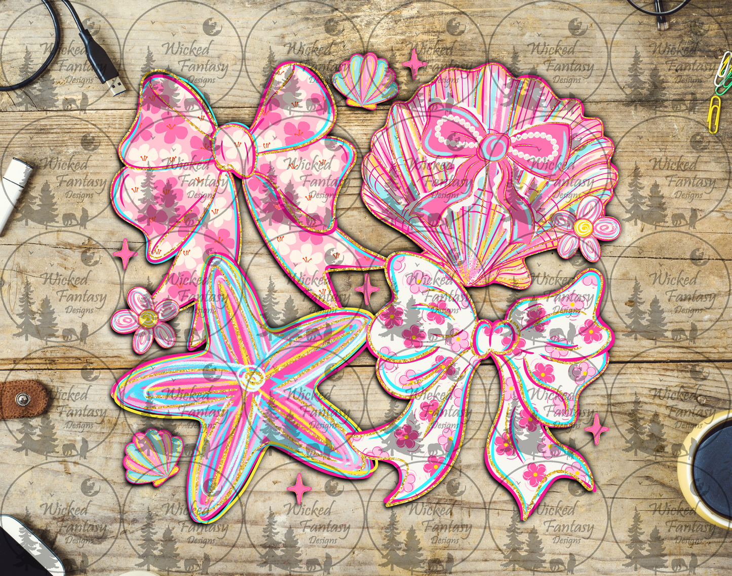 UVDTF Coquette Beach Bows