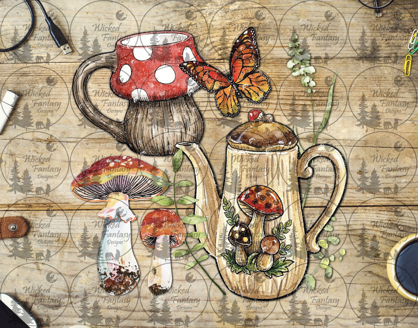UVDTF Forest Mushroom Tea Time