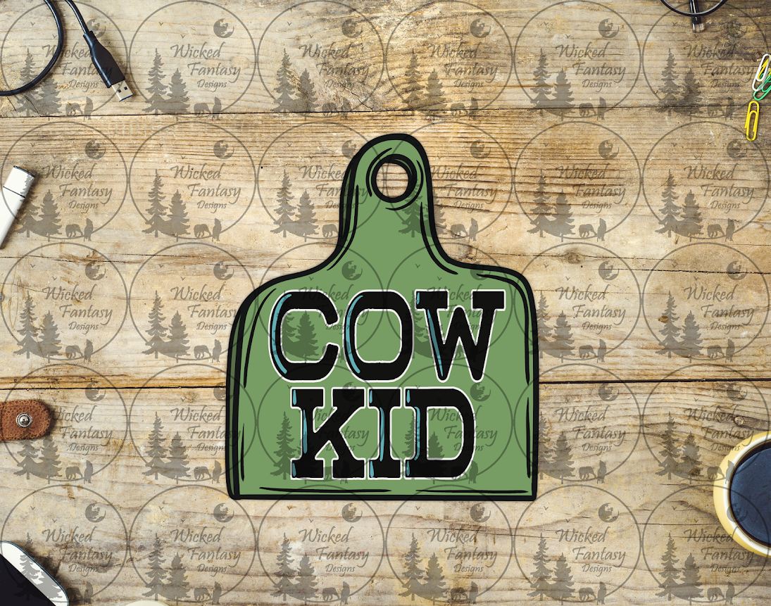 UVDTF Cow Kid Ear Tag