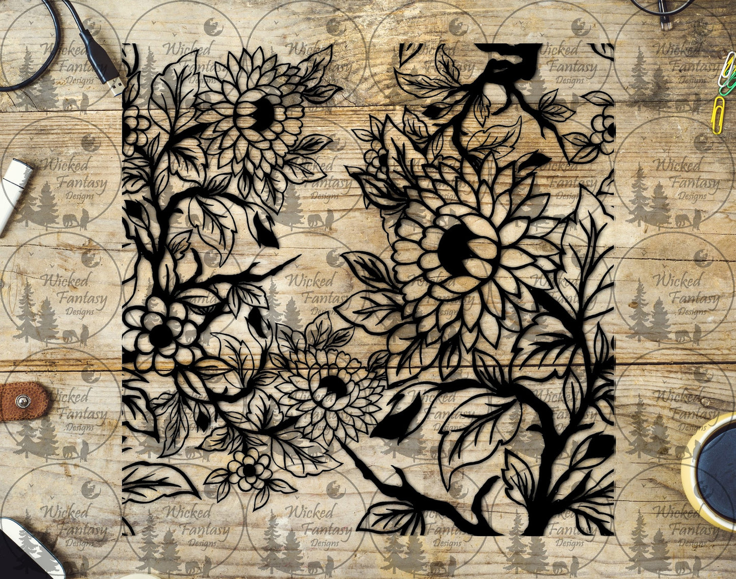 UVDTF Imperial Floral 20oz 30oz 10"x10"
