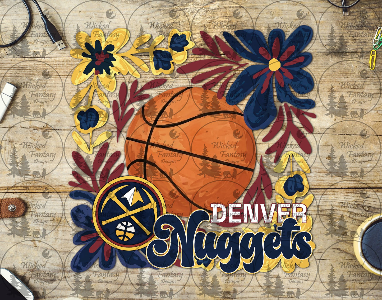 UVDTF Basketball Floral Denver