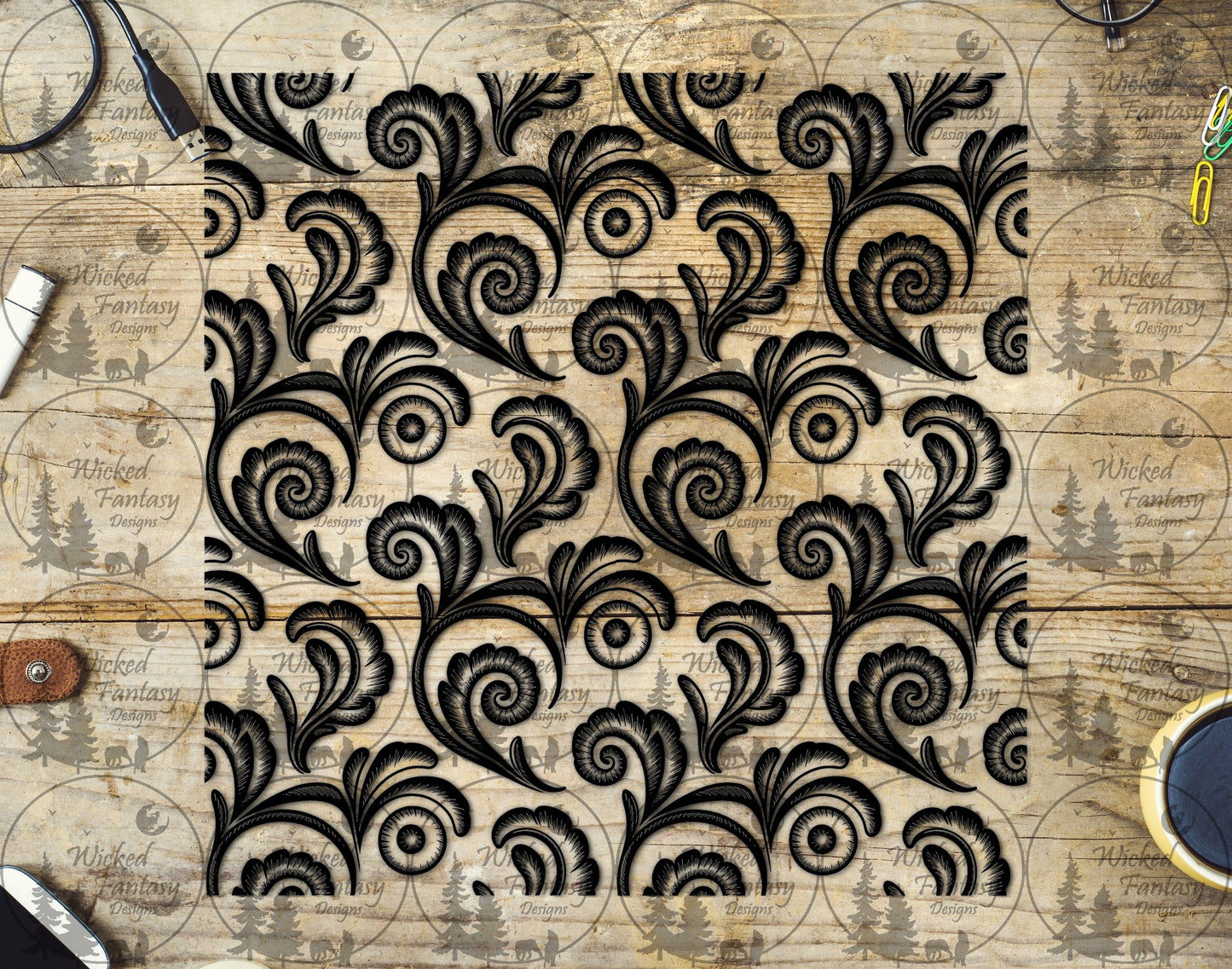 UVDTF Textured Filagree 20oz 30oz 10"x10"