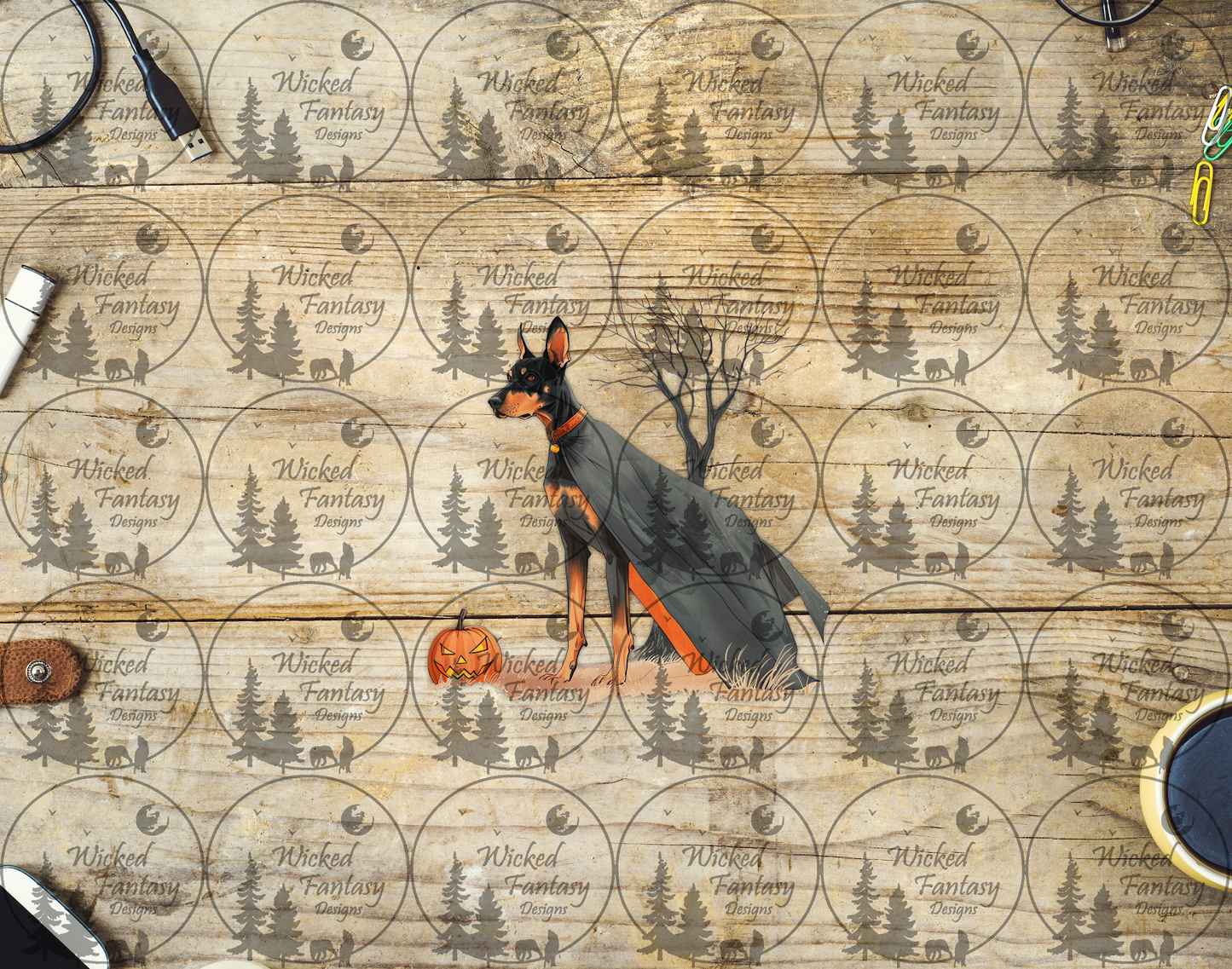 UVDTF Doberman with Cape