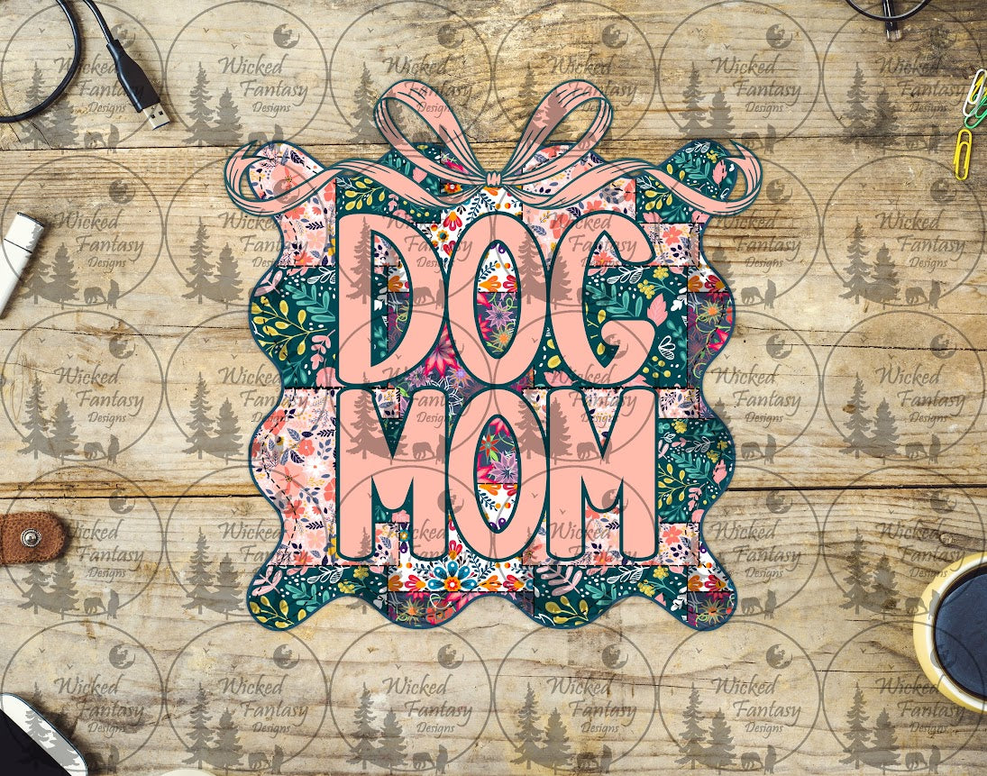 UVDTF Vintage Quilt Dog Mom