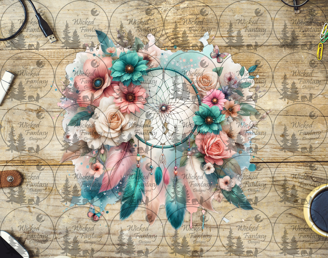 UVDTF Pink and Teal Dreamcatcher