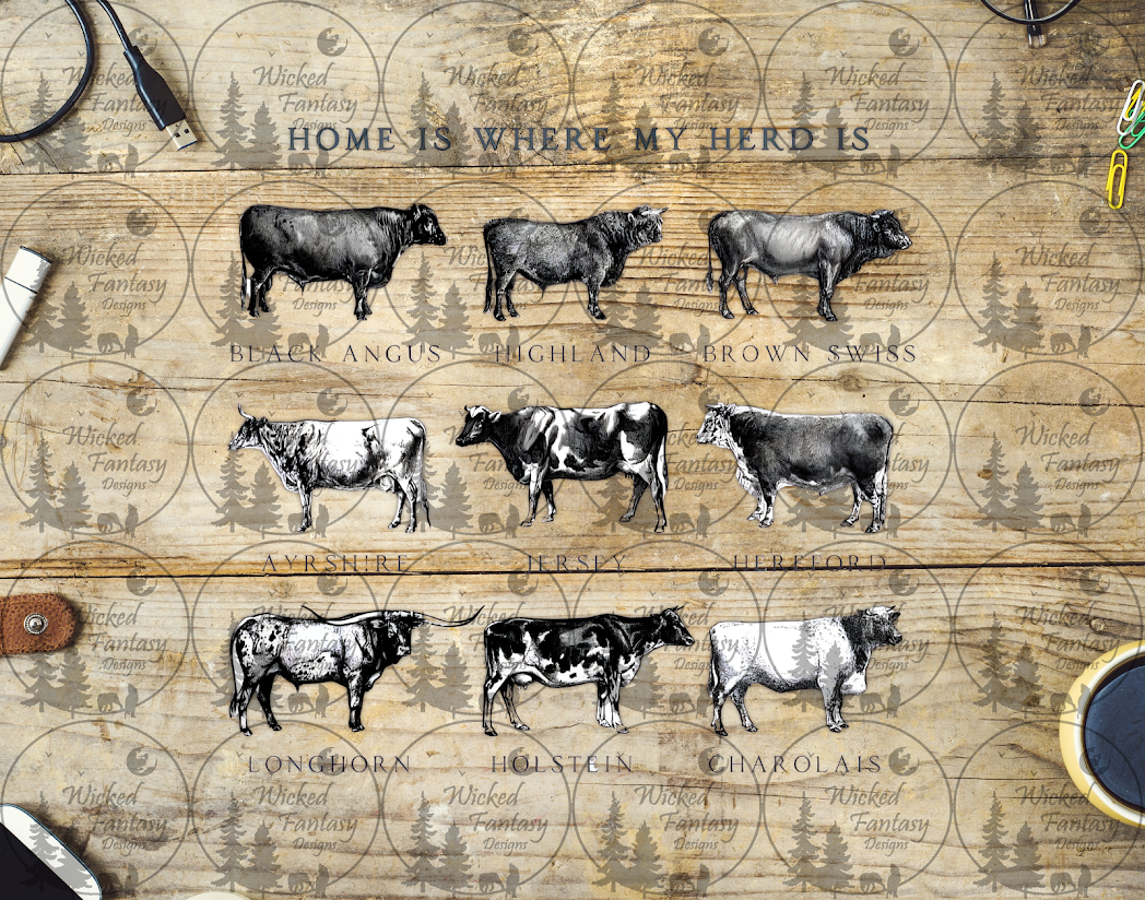 UVDTF Home is Where My Herd Is 6x7" Element