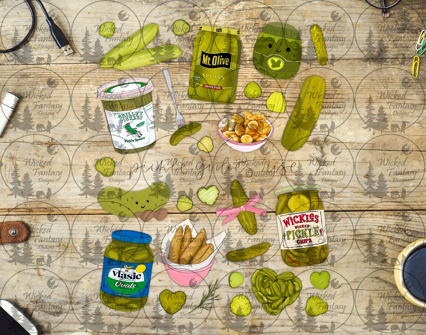 UVDTF Pickle Girlies Rise 6x7" Element