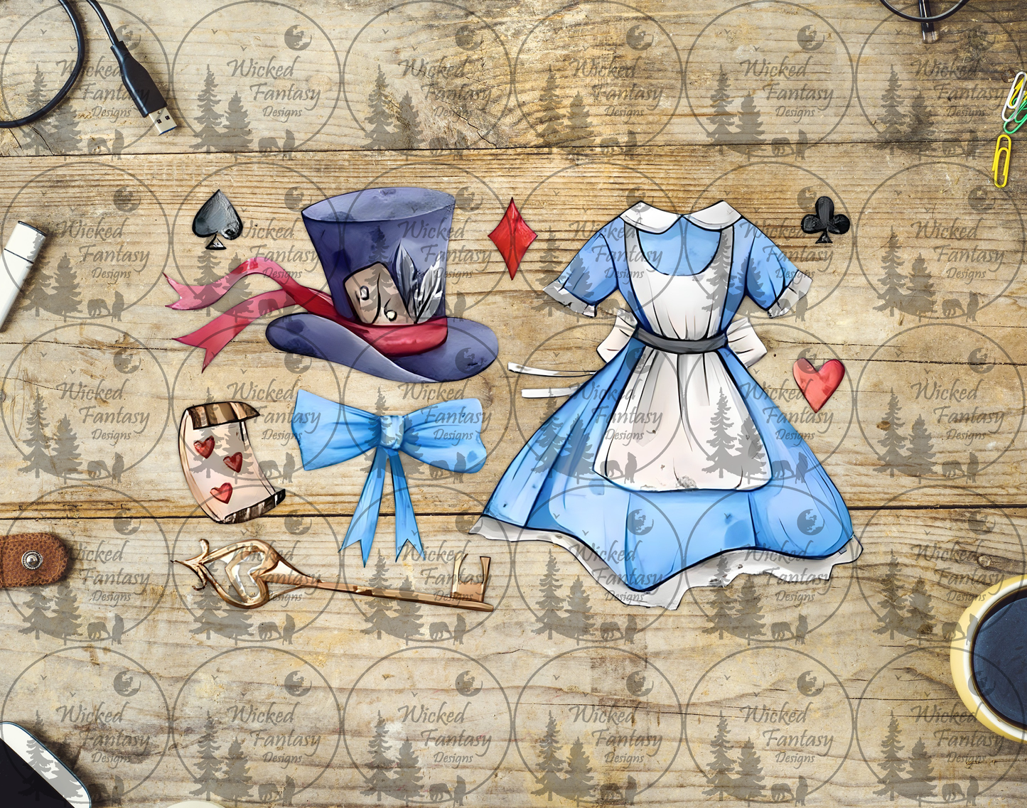 UVDTF Top Hat and Keys 6x7" Element