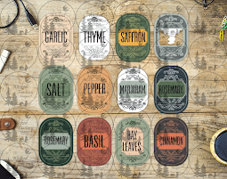 UVDTF Oval Spice Labels 10"x10"