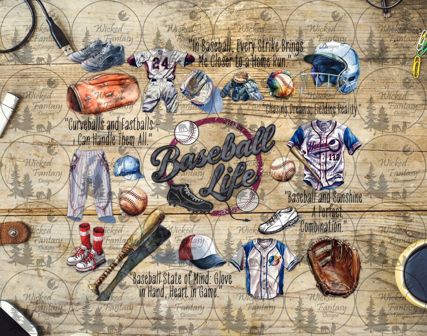 UVDTF Baseball Life 20oz 30oz 10"x10"