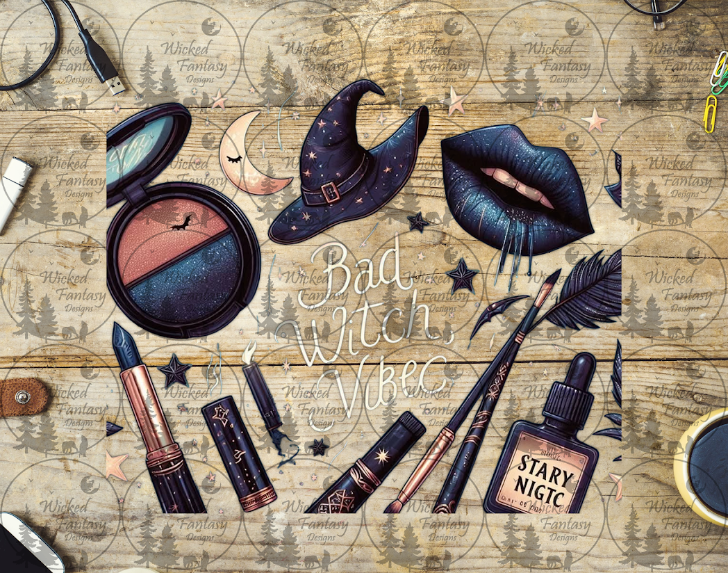 UVDTF Bad Witch Vibes 20oz 30oz 10"x10" Element