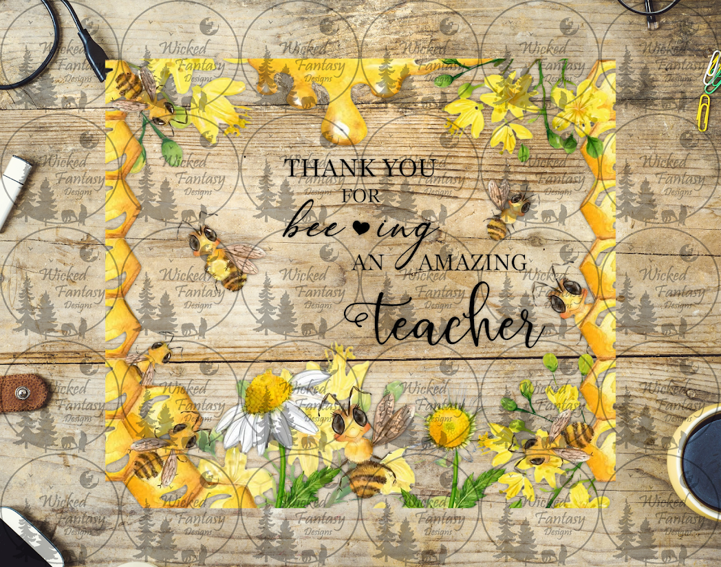 UVDTF Thank You for Beeing an Amazing Teacher 20oz 30oz 10"x10" Element