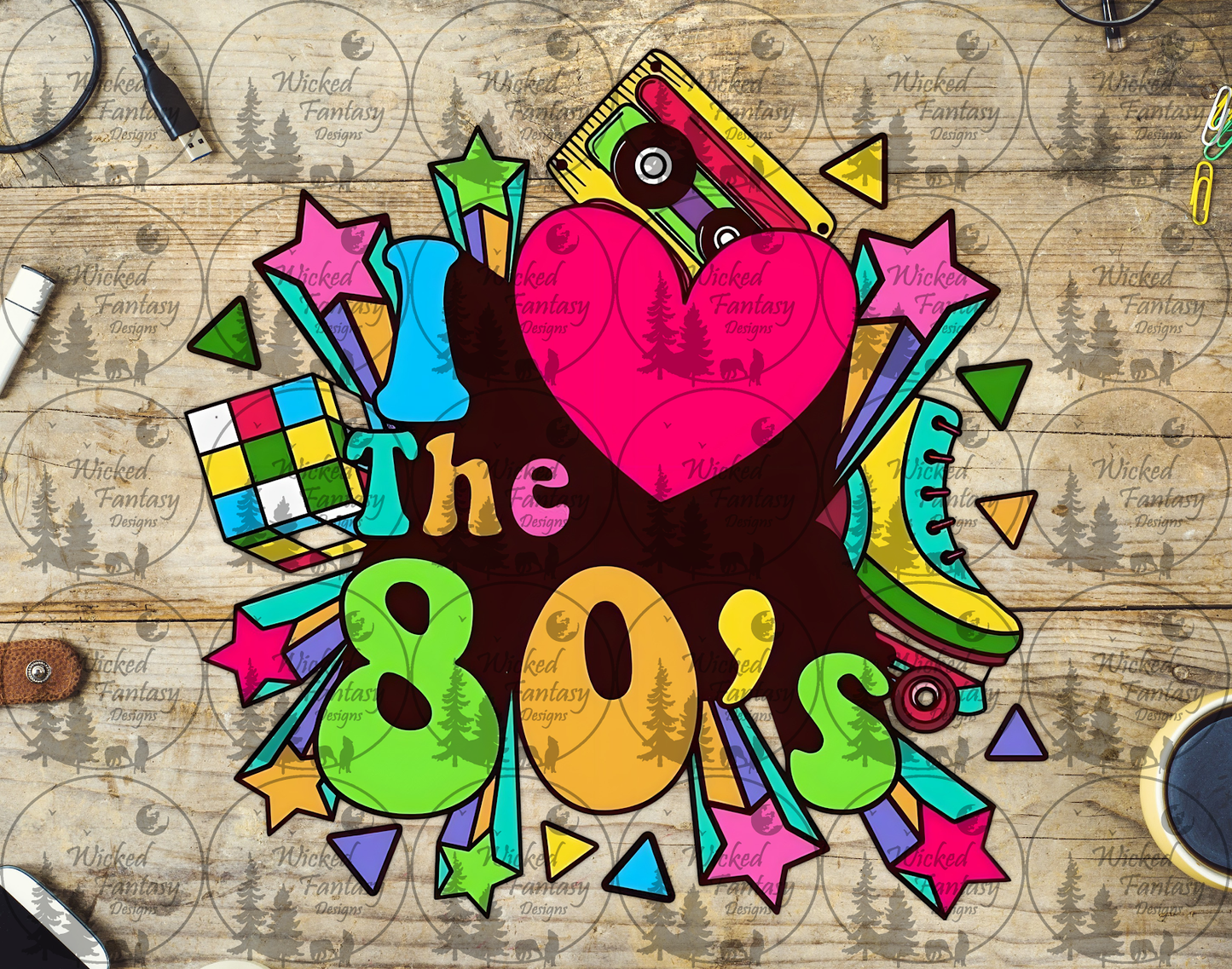 UVDTF I Love the 80s Collage
