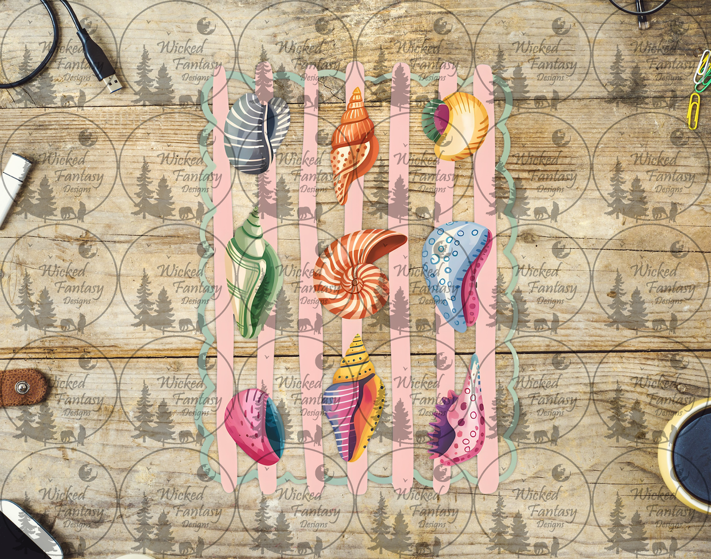 UVDTF Colorful Seashells