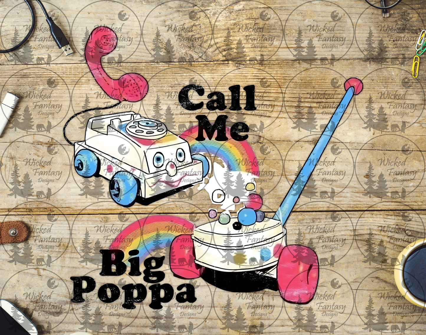 UVDTF Call Me Big Poppa Vintage Toys