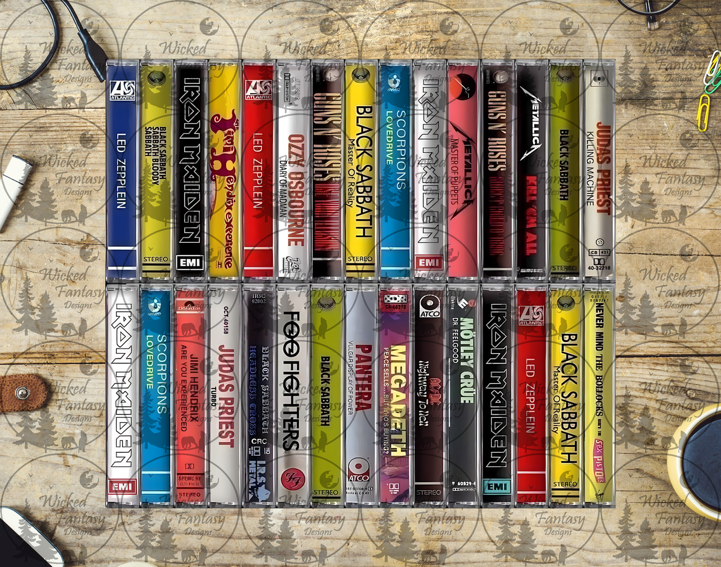 UVDTF Rock Bands Cassette Tapes