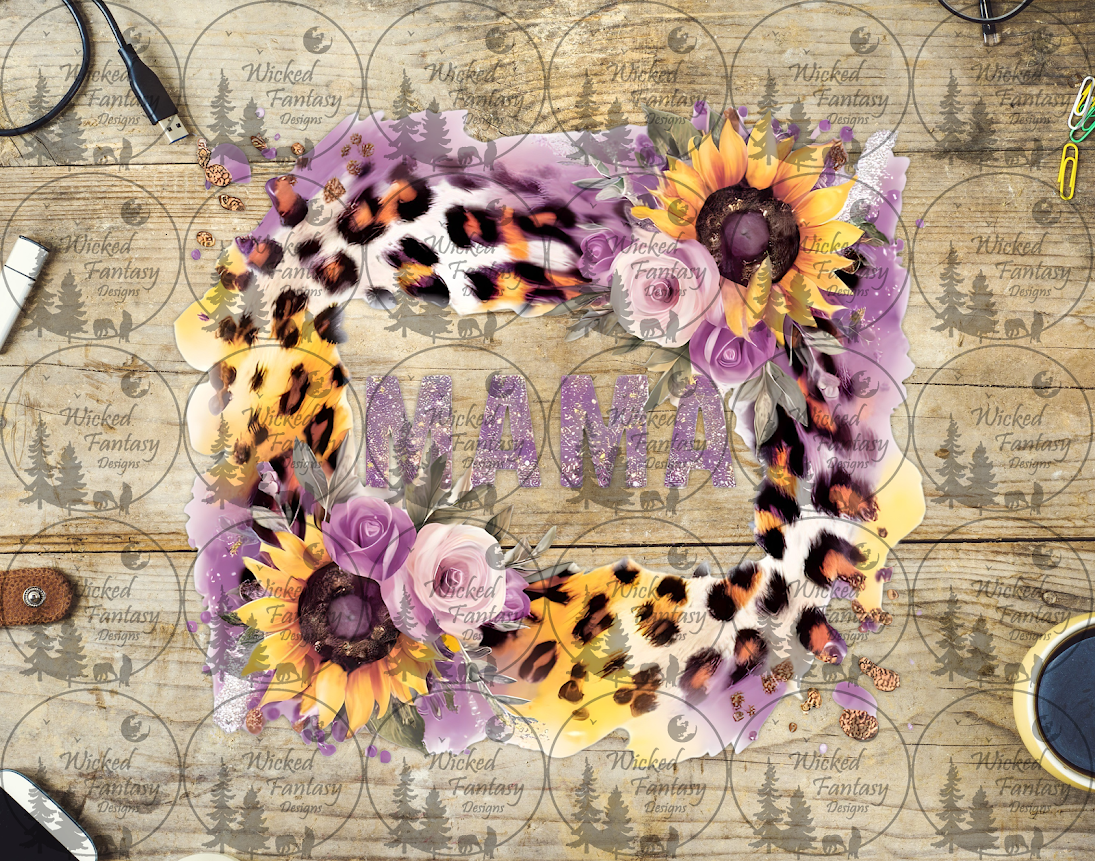 UVDTF Leopard and Sunflowers Mama