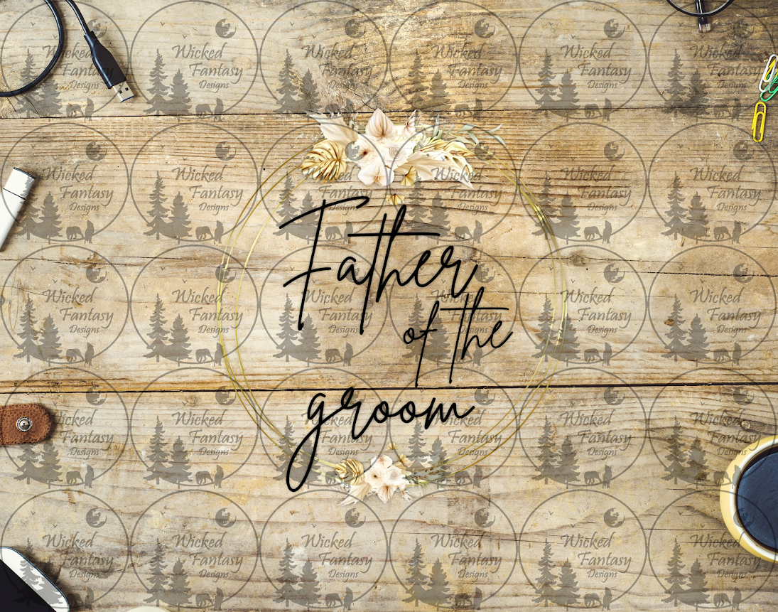 UVDTF Father of the Groom Floral Frame