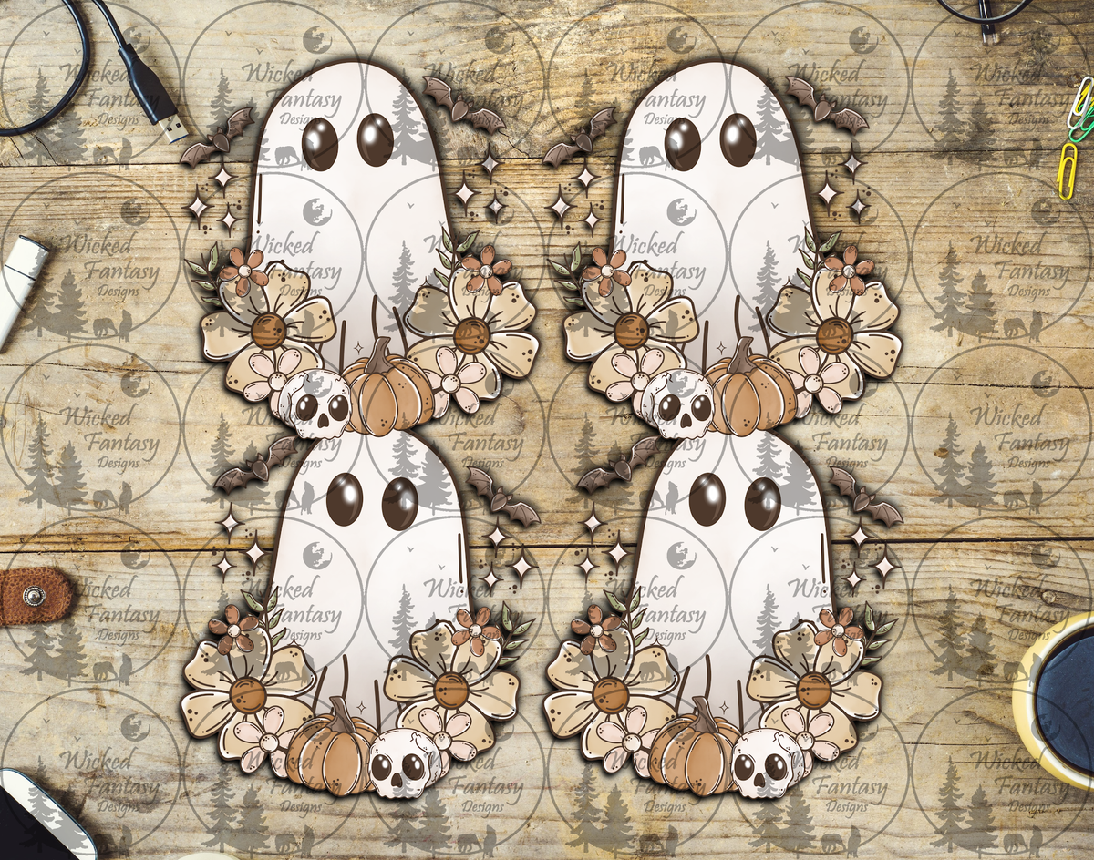 UVDTF Ghost with Skull and Pumpkins