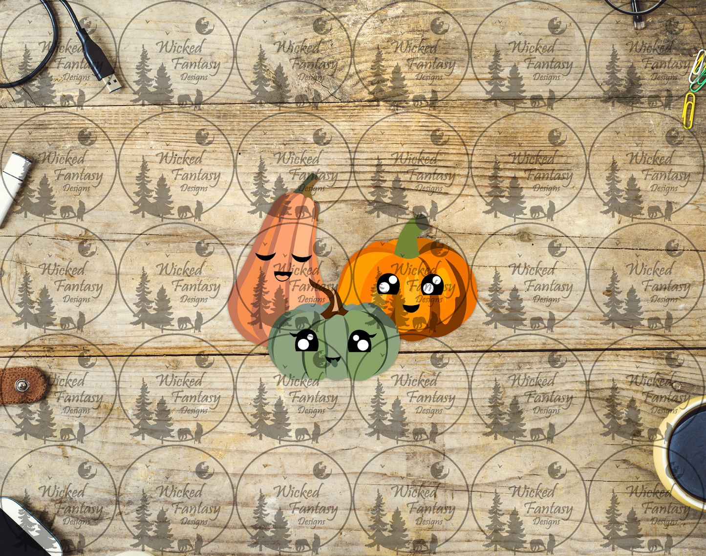 UVDTF Cute Kawaii Pumpkins