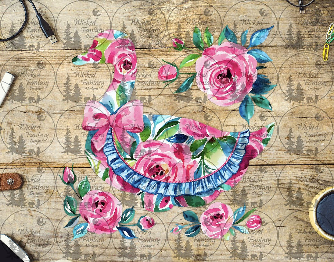 UVDTF Floral Goose