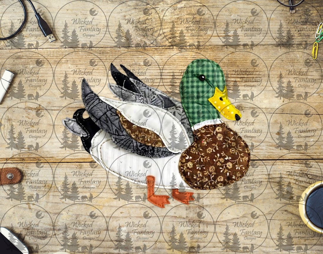 UVDTF Quilted Patchwork Duck