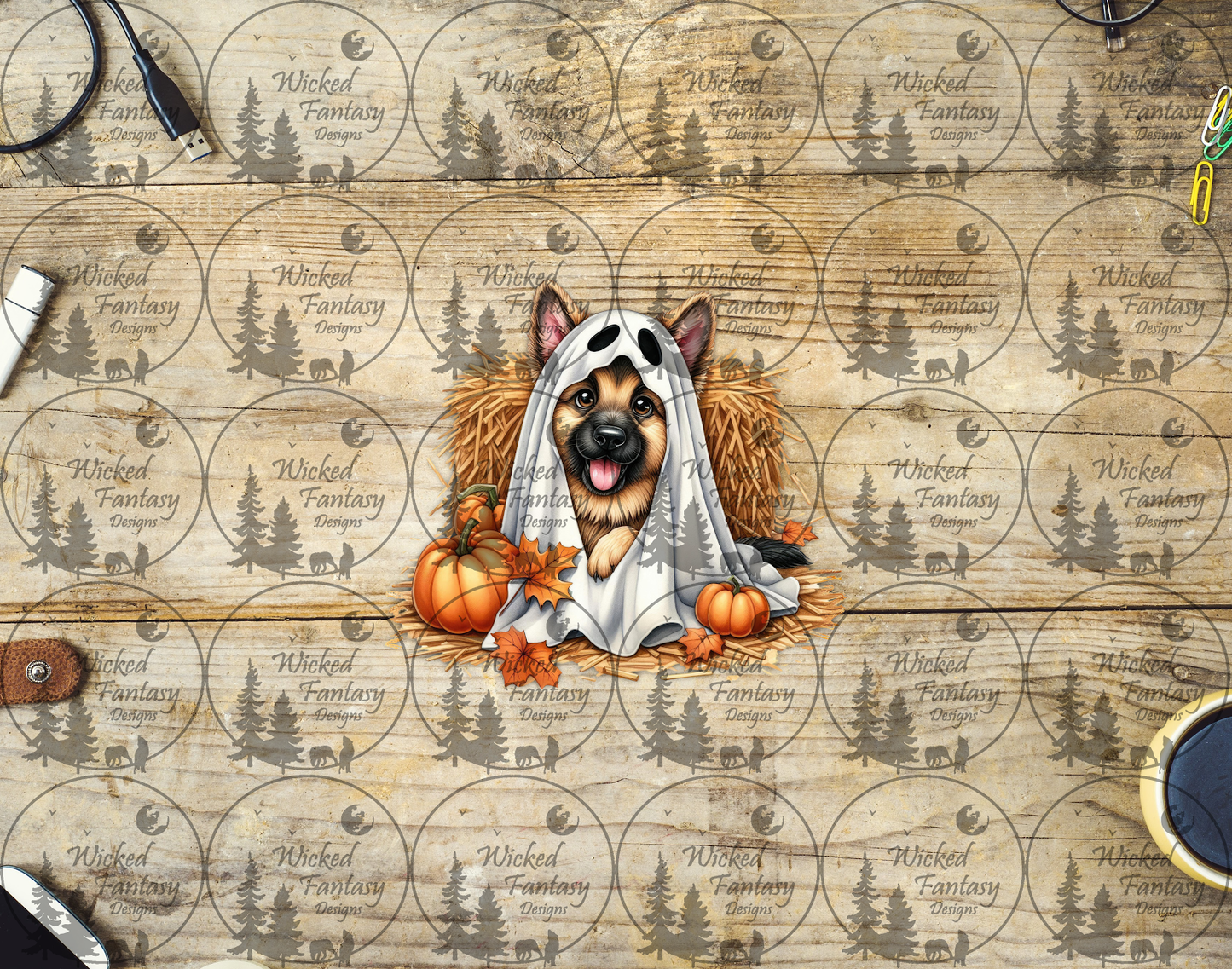 UVDTF Ghost German Shepherd Puppy