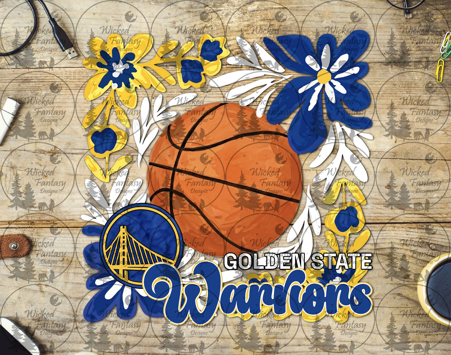 UVDTF Basketball Floral Warrior