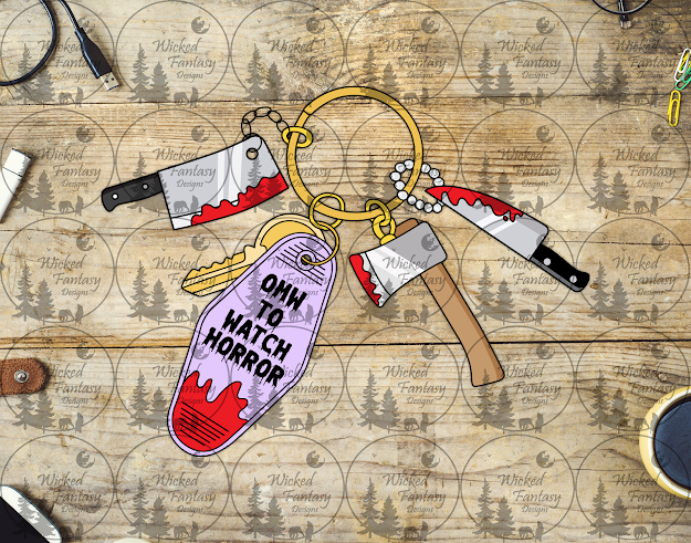 UVDTF OMW to Watch Horror Keychains – Wicked Fantasy Designs