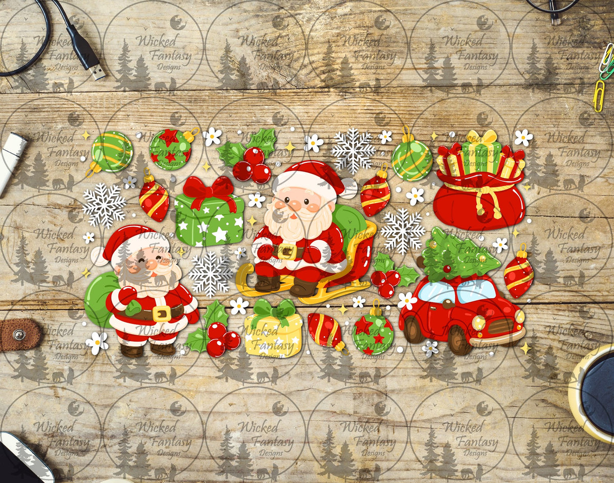 UVDTF Cute Santas 16oz 40oz